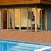 Plastic Interlocking Deck Tiles, Patio Flooring Outdoor Waterproof All Weather Use For Garden Poolside Front / Back Yard (Set of 44) - Burlywood - Image 4