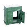 30" Bathroom Vanity With Sink, 1 Tip Out Drawer, 3 Drawers, Door Shelf, Soft Closing Door - Green - Image 18
