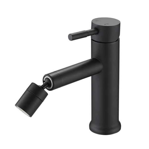 2 Mode Bathroom Faucet With 360 Degree Rotating Aerator For Sink - Matte Black