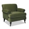 Alana Lawson - Accent Arm Chair Casters - Olive Green - Image 5