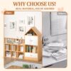 Versatile Children's Bookshelf With House Shaped Design Multifunctional Storage - Burly Wood - Image 11