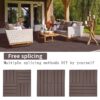 Plastic Interlocking Deck Tiles, (Set of 44), Patio Flooring Outdoor Waterproof All Weather Use For Garden Poolside Front / Back Yard - Light Coffee Color - Image 10