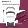 3 Piece Set (18/Travelbag /Toiletry Bag), Softshell Suitcase Spinner Wheels Terylene Polyester Luggage Sets Carry On Suitcase Luggage Lightweight Durable Suitcase - Wine Red - Image 15