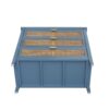 3 Drawer Cabinet Natural Rattan Suitable For Bedroom - Blue - Image 15
