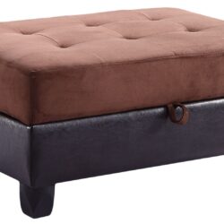 Upholstered Ottoman Elegant - Chocolate