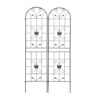 2 Pack Garden Metal Trellis Rustproof Trellis For Climbing Plants Outdoor Flower Support - Black - Image 12
