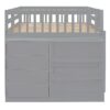 Full Over Full Bunk Bed With 4 Drawers And 3 Shelves - Gray - Image 7