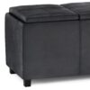 Avalon - Storage Ottoman - Distressed Black - Image 3