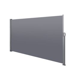 138" x 71" Retractable Side Awning, Waterproof & UV-Resistant, Privacy Screen Divider Roll Up Balcony - Gray