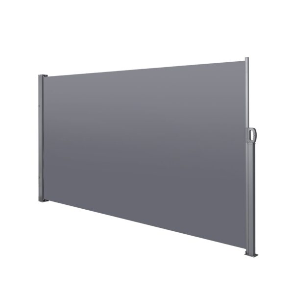 138" x 71" Retractable Side Awning, Waterproof & UV-Resistant, Privacy Screen Divider Roll Up Balcony - Gray