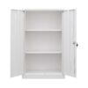 Metal Storage Cabinet With Locking Doors And Adjustable Shelf, Folding Filing Storage Cabinet, Folding Storage Locker Cabinet For Home Office, School, Garage - White - Image 22