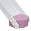 Twin Size Charming House Shaped Loft Bed With Tent And Slide - White / Pink - Image 9