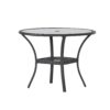 Bistro Table With Iron Frame And Glass Top - Gray - Image 5