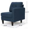 5 Piece Upholstered Sectional Sofa - Blue - Image 8