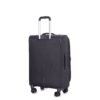 5 Piece Set (18/23/27/Travelbag /Toiletry Bag), Softshell Suitcase Spinner Wheels Terylene Polyester Luggage Sets Carry On Suitcase Luggage Lightweight Durable Suitcase - Black - Image 16