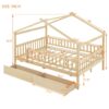 Full Size House Bed With 2 Drawers - Natural - Image 13