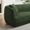 Larisa - Mid-Century Modern Linen Sofa - Dark Green - Image 4