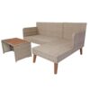 3 Piece Patio Sectional Wicker Rattan Outdoor Furniture Sofa Set Natural Wicker And Cushion - Yellow / Dark Gray - Image 18