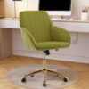 Adjustable Office Chair, Ergonomic Swivel, Comfortable Backrest Seat For Long Sitting - Pale Green - Image 2