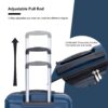 3 Piece Luggage Sets Pc Lightweight & Durable Expandable Suitcase With Two Hooks, Double Spinner Wheels, Tsa Lock, (21/25/29) - Dark Blue - Image 9