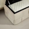 Upholstered Fabric Storage Ottoman Bench With Safety Hinge For Bedroom & Living Room - Beige - Image 16