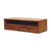 Lunar - 2 Drawer Wall Mounted Media Unit - Brown - Image 3