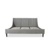 Aspen - King Vertical Tufted Modern Headboard Platform Bed Set - Opal Gray - Image 2
