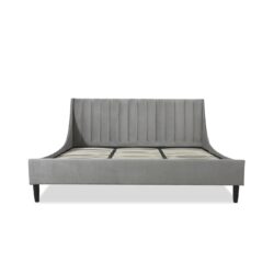Aspen - King Vertical Tufted Modern Headboard Platform Bed Set - Opal Gray