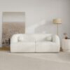 Anna - French Boucle Sofa - White - Image 9