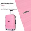 Hardshell Suitcase Spinner Wheels Pp Luggage Sets Lightweight Durable Suitcase With Tsa Lock, 3 Piece Set (20/24/28) - Pink - Image 11