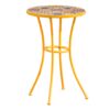 Outdoor Side Table With Tile Mosaic Table Top - Yellow - Image 5