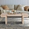 American Vintage Industrial Coffee Table, Premium Reclaimed Wood Texture, Double Tier Design - Antique Natural - Image 6