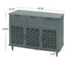 3 Door 3 Drawer Cabinet, American Furniture, Suitable For Bedroom, Living Room, Study - Dark Green - Image 3