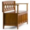 Amherst - Entryway Storage Bench - Light Avalon Brown - Image 3