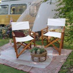 Folding Director Chair Canvas (Set of 2) - White