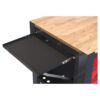4 Drawers Multifunctional Tool Cart With Wheels And Wooden Top - Black / Red - Image 5