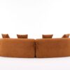 Compression Sofa:4 Seater Orange Sofa With Wood Grain Chenille Fabric, 30D, 60 Hardness Full Sponge, 4 Pillows For Living Room, Home Furniture Sleeper Sectional Sofa For Apartment - Image 9