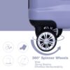 Luggage Set Of 5 Pieces, Expandable Hard Pc Luggage Set With Tsa Lock For Rotating Wheels, Lightweight Rolling Luggage - Light Purple - Image 8