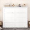 Queen Size Murphy Wall Bed - White - Image 13