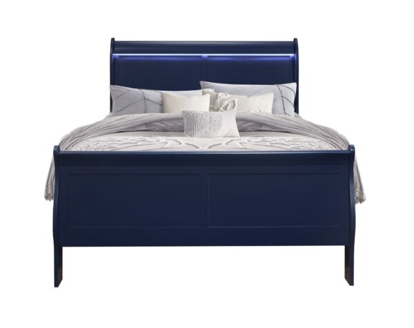 Charlston - Full Bed With LED - Blue