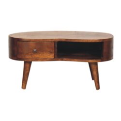 Mini Chesnut Wave Coffee Table - Chestnut