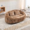 Bean Bag Sofa Lazy Sofa Durable Comfort Lounger High Back Bean Bag Chair Couch - Coffee - Image 13