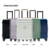 20" Carry On Luggage Lightweight Suitcase Tsa Lock USB Port Luggage Wheel Lock Artificial Leather Top Handle Spinner Wheels - Silver - Image 2