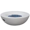 Outdoor Concrete Propane Gas Fire Pit Bowl - Antique White - Image 3