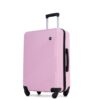 3 Piece Luggage Sets Lightweight Suitcase With Two Hooks, Spinner Wheels, (20/24/28) - Pink - Image 10