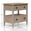Open Nightstand With 2 Drawers - Sand - Image 7