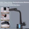 Modern Waterfall Kitchen Faucet With Temperature Display And Pull Down Sprayer, Zinc Construction - Matte Black - Image 6