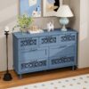7 Drawer Cabinet, American Furniture, Suitable For Bedroom, Living Room, Study - Blue - Image 5