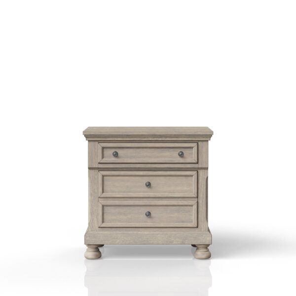 Nightstand Two Drawer - Antique Gray