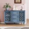 2 Door 3 Drawer Cabinet, American Furniture, Suitable For Bedroom, Living Room, Study - Blue - Image 2